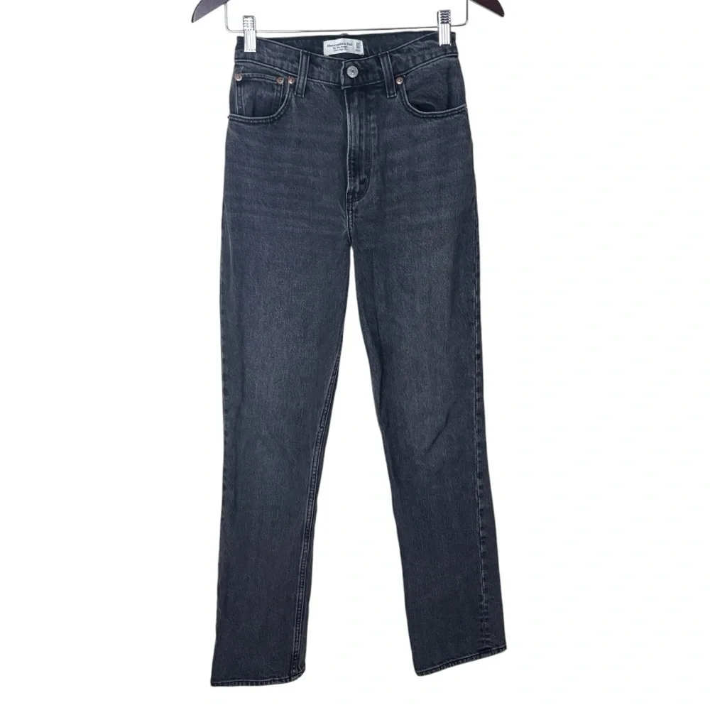 Abercrombie The 90's Relaxed Jean High Rise Curve Love In Black Women’s Sz 24